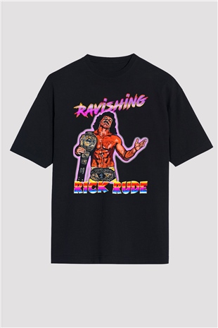 Rick Rude Siyah Oversize Tişört