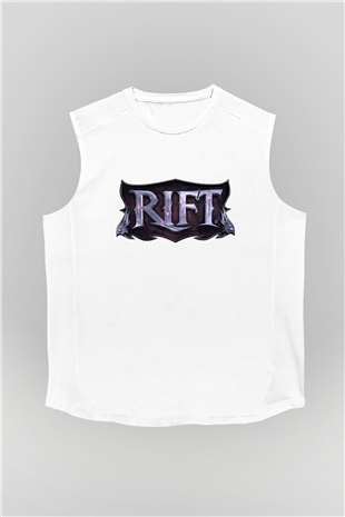 Rift Beyaz Unisex Kolsuz Tişört