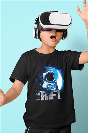 Rift Siyah Unisex Çocuk Tişört