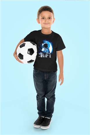 Rift Siyah Unisex Çocuk Tişört