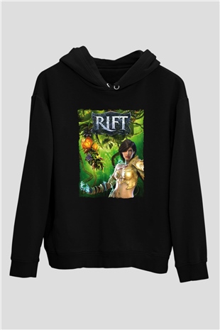 Rift Siyah Unisex Hoodie