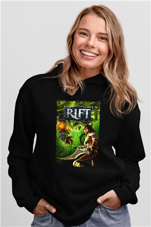 Rift Siyah Unisex Hoodie