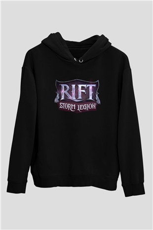 Rift Siyah Unisex Hoodie
