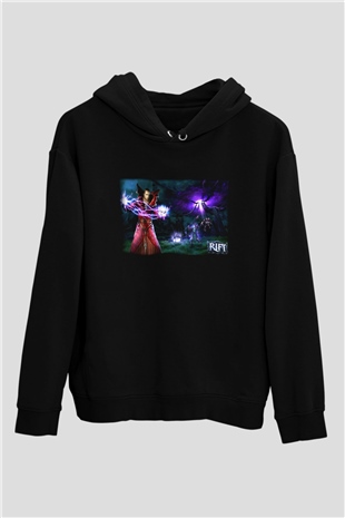 Rift Siyah Unisex Hoodie