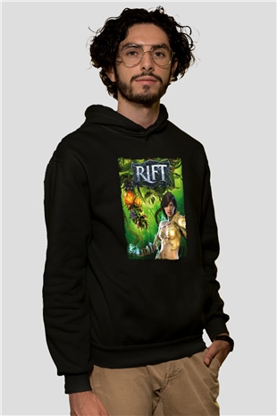 Rift Siyah Unisex Hoodie