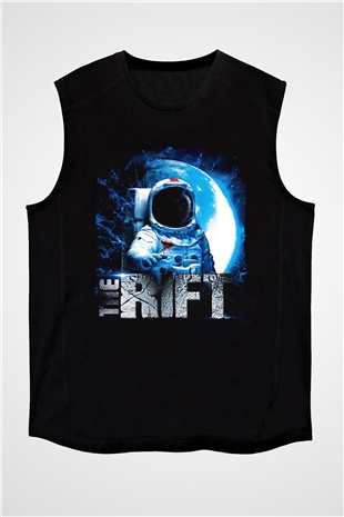 Rift Siyah Unisex Kolsuz Tişört