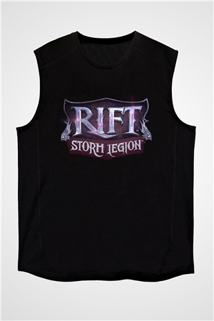 Rift Siyah Unisex Kolsuz Tişört