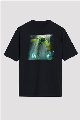 Rift Siyah Unisex Oversize Tişört T-Shirt