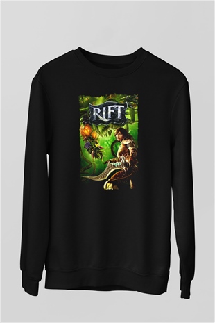 Rift Siyah Unisex Sweatshirt