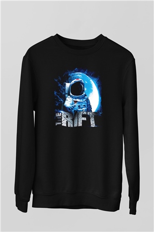 Rift Siyah Unisex Sweatshirt