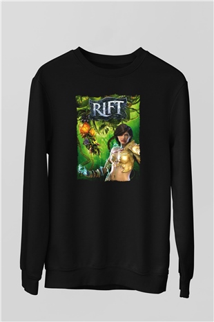 Rift Siyah Unisex Sweatshirt