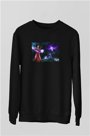 Rift Siyah Unisex Sweatshirt