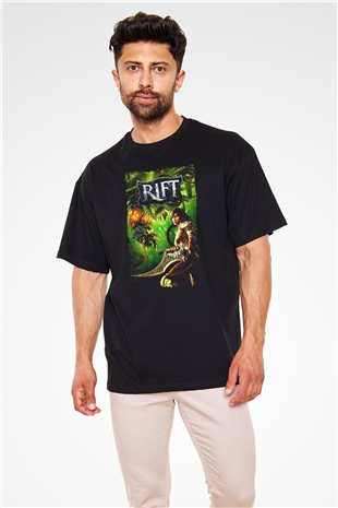 Rift Siyah Oversize Tişört Oversize T-shirt