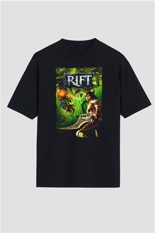 Rift Siyah Oversize Tişört Oversize T-shirt