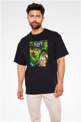 Rift Siyah Oversize Tişört Oversize T-shirt