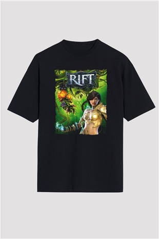 Rift Siyah Oversize Tişört Oversize T-shirt