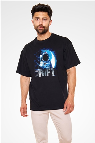 Rift Siyah Oversize Tişört Oversize T-shirt