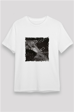 Rihanna Baskılı Unisex Beyaz Tişört
