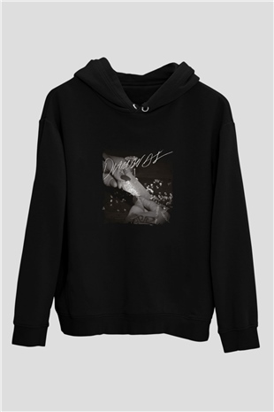 Rihanna Baskılı Unisex Siyah Hoodie