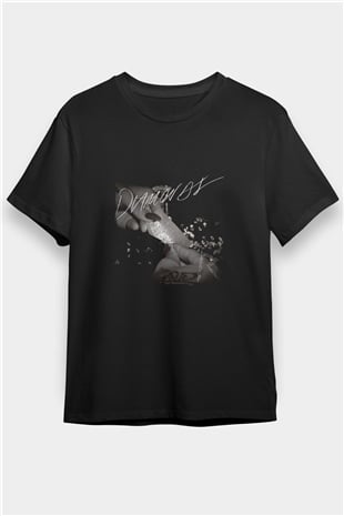 Rihanna Baskılı Unisex Siyah Tişört
