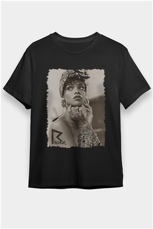 Rihanna Beyaz Unisex Tişört T-Shirt - TişörtFabrikası