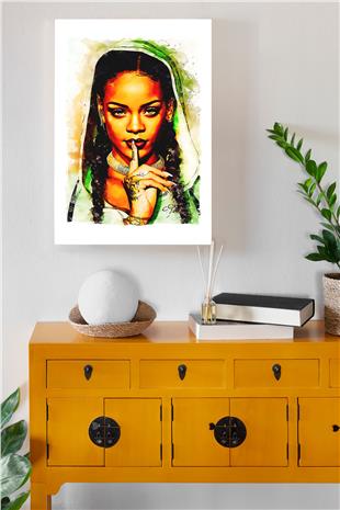 Rihanna Desenli Ahşap Mdf Tablo 40 cm x 60 cm