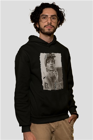 Rihanna Siyah Unisex Hoodie