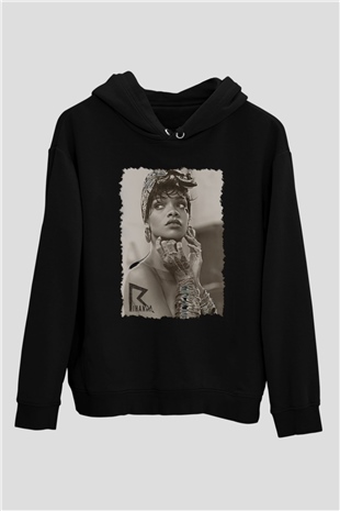 Rihanna Siyah Unisex Hoodie