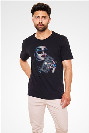 Rihanna Siyah Unisex Tişört T-Shirt - TişörtFabrikası