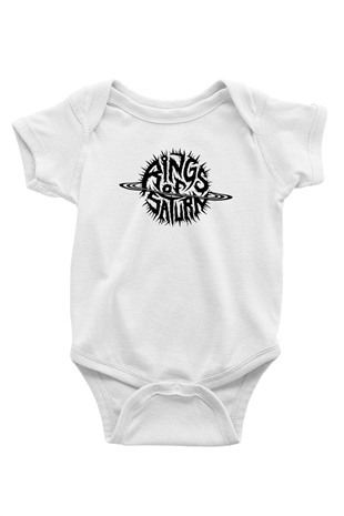 Rings of Saturn Baskılı Beyaz Unisex Bebek Body - Zıbın