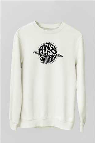 Rings of Saturn Beyaz Unisex Sweatshirt