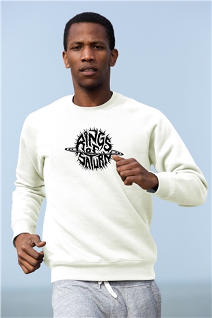 Rings of Saturn Beyaz Unisex Sweatshirt