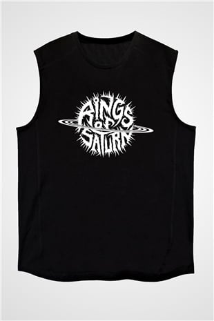 Rings of Saturn Siyah Unisex Kolsuz Tişört