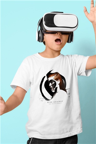 Rise Against Baskılı Beyaz Unisex Çocuk Tişört