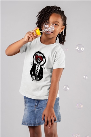 Rise Against Baskılı Beyaz Unisex Çocuk Tişört