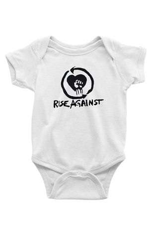 Rise Against Beyaz Bebek Body - Zıbın