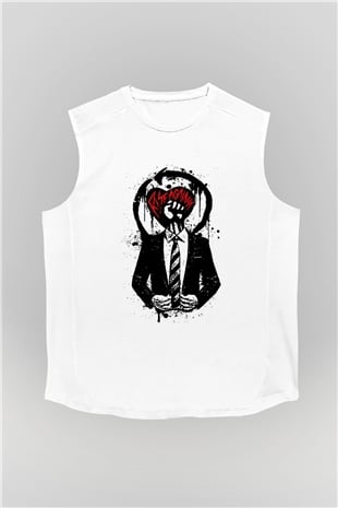 Rise Against Beyaz Unisex Kolsuz Tişört