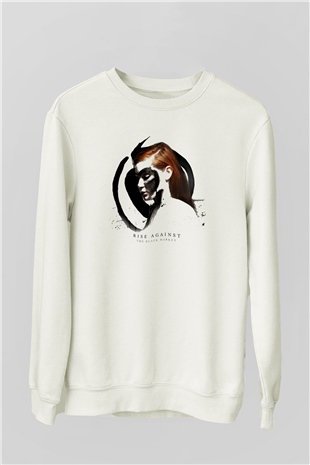 Rise Against Beyaz Unisex Sweatshirt