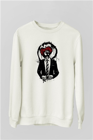 Rise Against Beyaz Unisex Sweatshirt