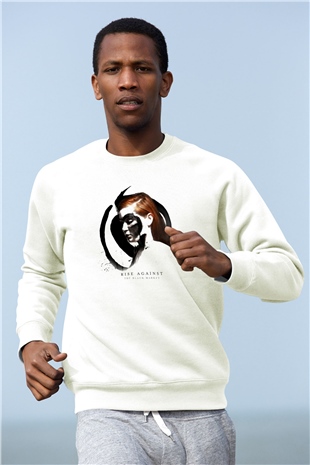 Rise Against Beyaz Unisex Sweatshirt