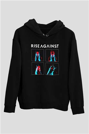 Rise Against Siyah Unisex Hoodie