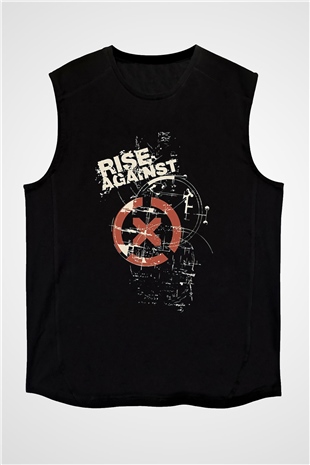 Rise Against Siyah Unisex Kolsuz Tişört
