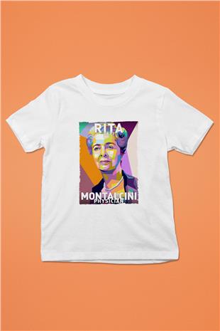 Rita Levi Montalcini Baskılı Unisex Beyaz Çocuk Tişörtü - Tshirt