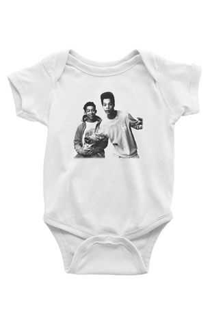 Rizzle Kicks Baskılı Beyaz Unisex Bebek Body - Zıbın