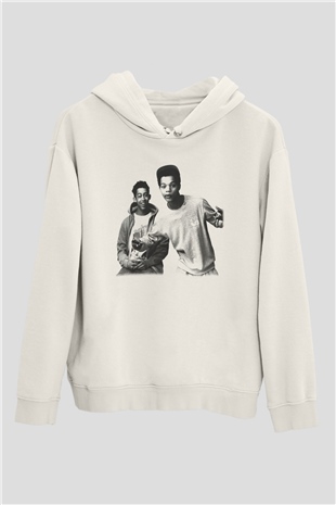 Rizzle Kicks Beyaz Unisex Kapşonlu Sweatshirt
