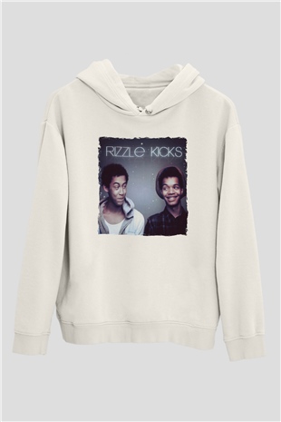 Rizzle Kicks Beyaz Unisex Kapüşonlu Sweatshirt