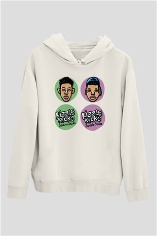 Rizzle Kicks Beyaz Unisex Kapüşonlu Sweatshirt