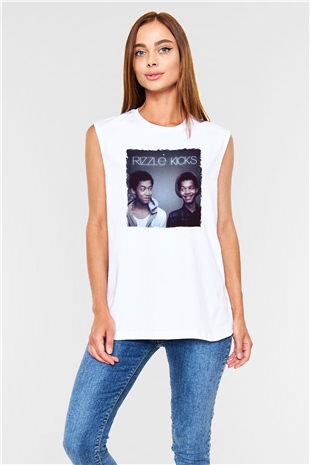 Rizzle Kicks Beyaz Unisex Kolsuz Tişört