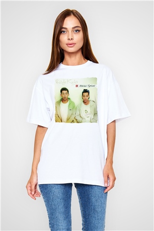 Rizzle Kicks Beyaz Oversize Tişört Oversize T-shirt - TişörtFabrikası
