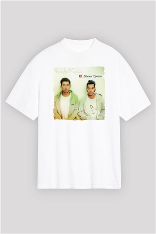 Rizzle Kicks Beyaz Oversize Tişört Oversize T-shirt - TişörtFabrikası